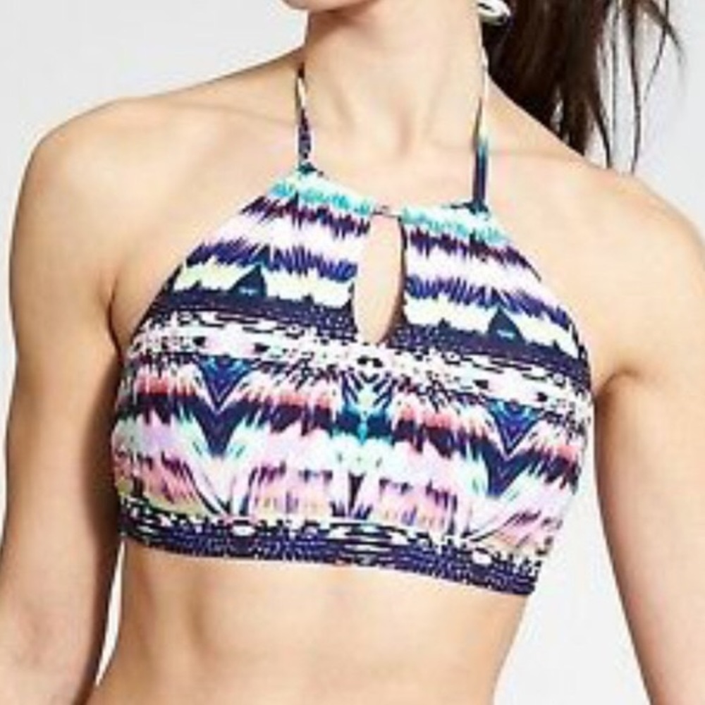 Athleta High Neck Keyhole Boho Bright Bikini NWT